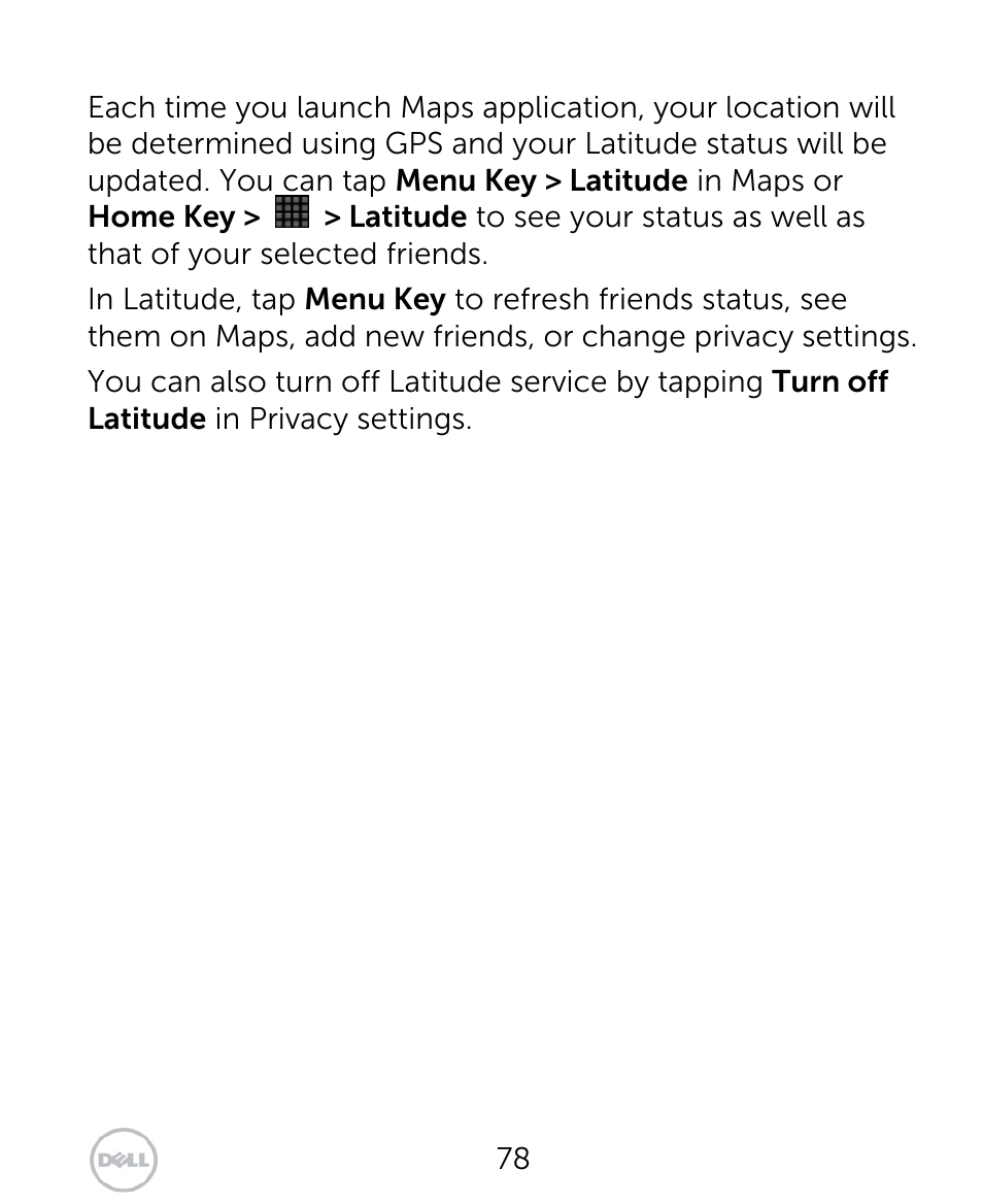 Dell XCD35 Smartphone User Manual | Page 78 / 96