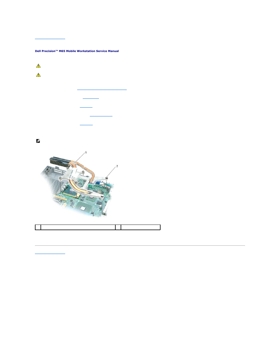 Processor thermal-cooling assembly | Dell Precision M65 User Manual | Page 12 / 39