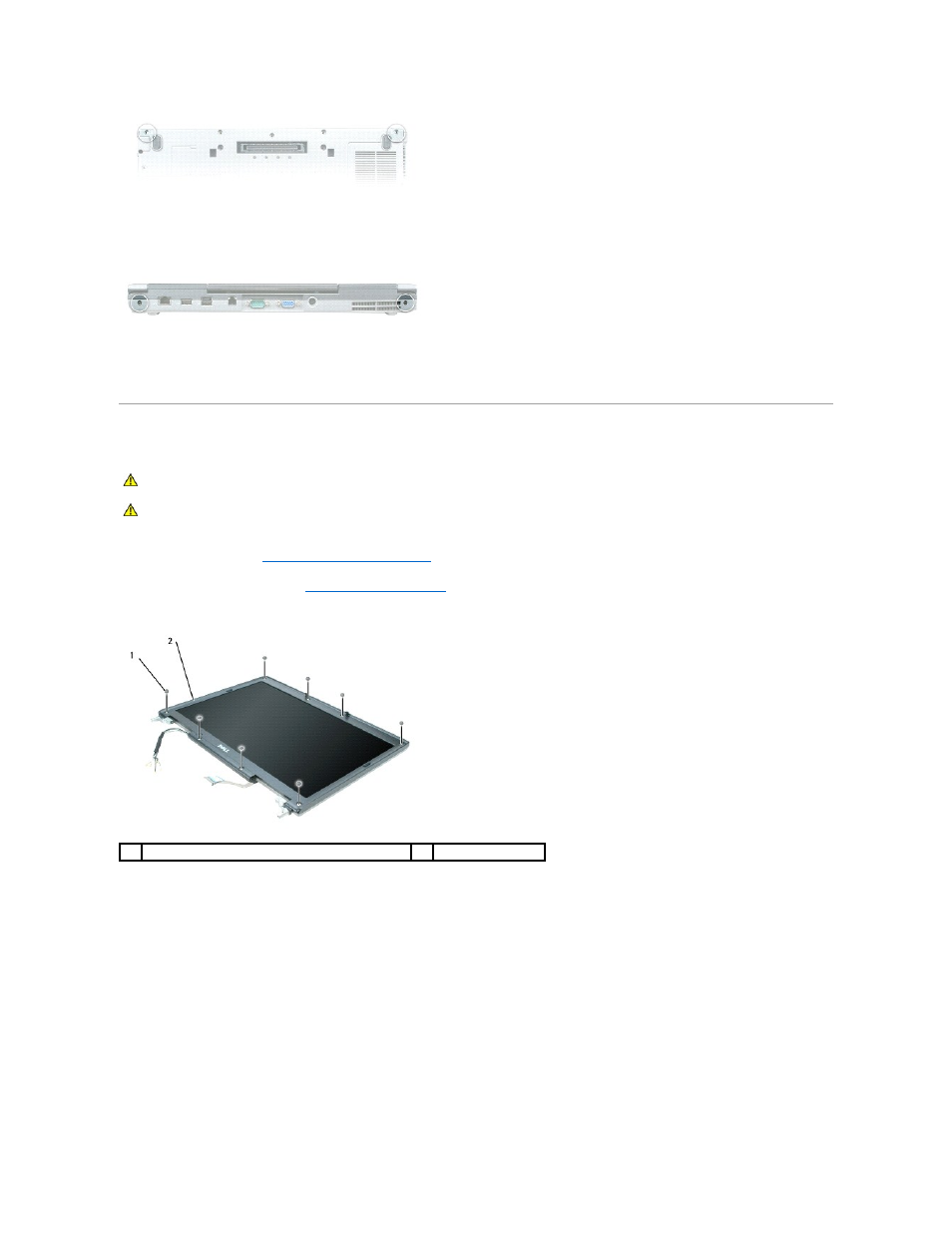 Removing the display bezel | Dell Precision M65 User Manual | Page 14 / 39