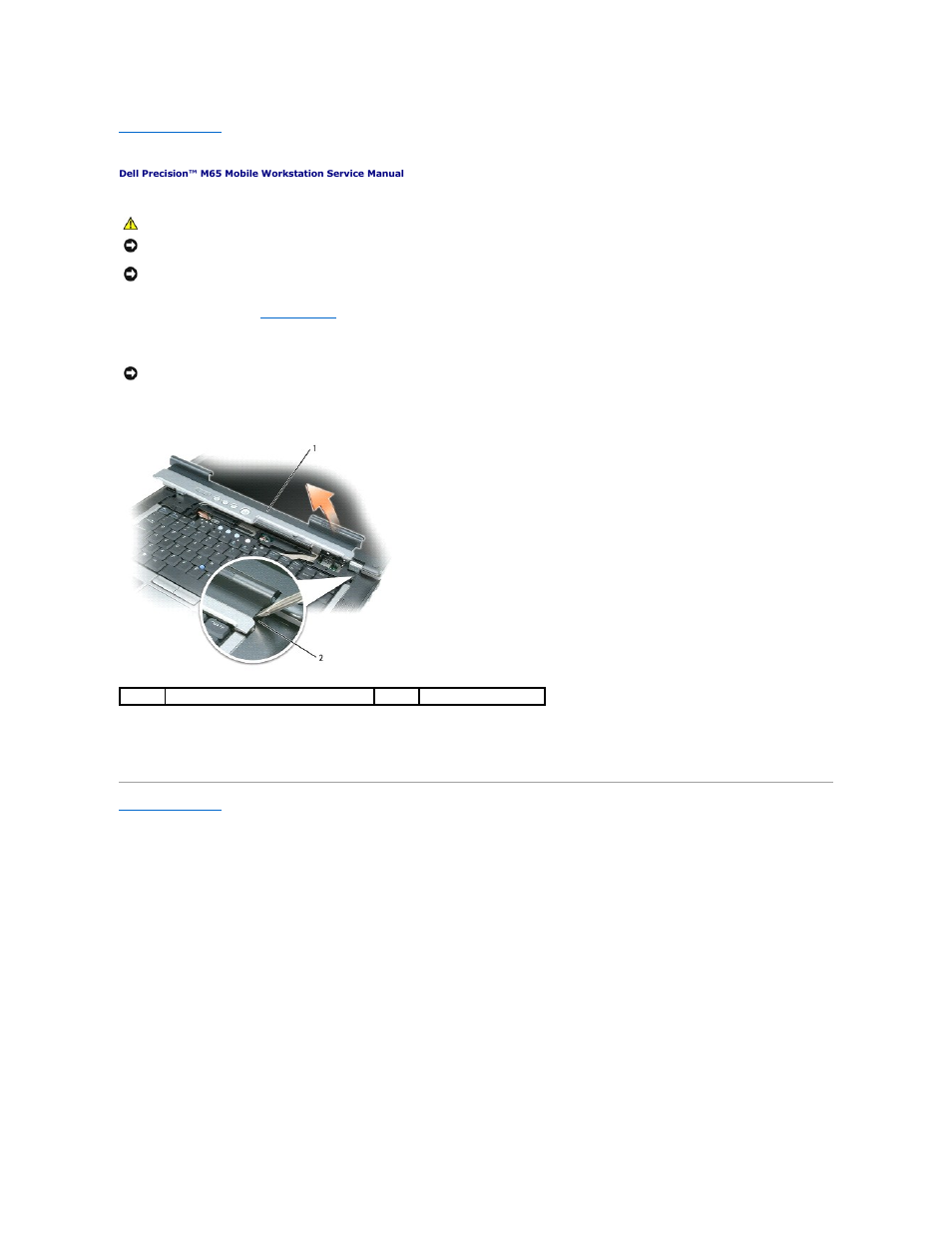 Hinge cover | Dell Precision M65 User Manual | Page 22 / 39