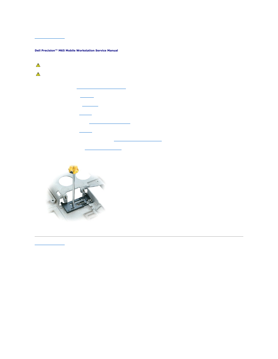 Battery latch | Dell Precision M65 User Manual | Page 3 / 39