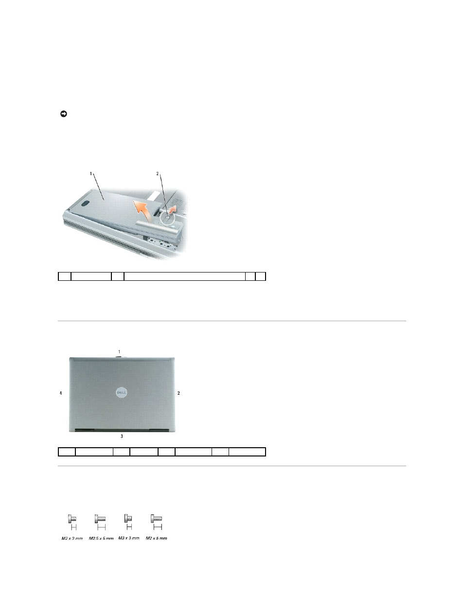 Computer orientation, Screw identification | Dell Precision M65 User Manual | Page 5 / 39