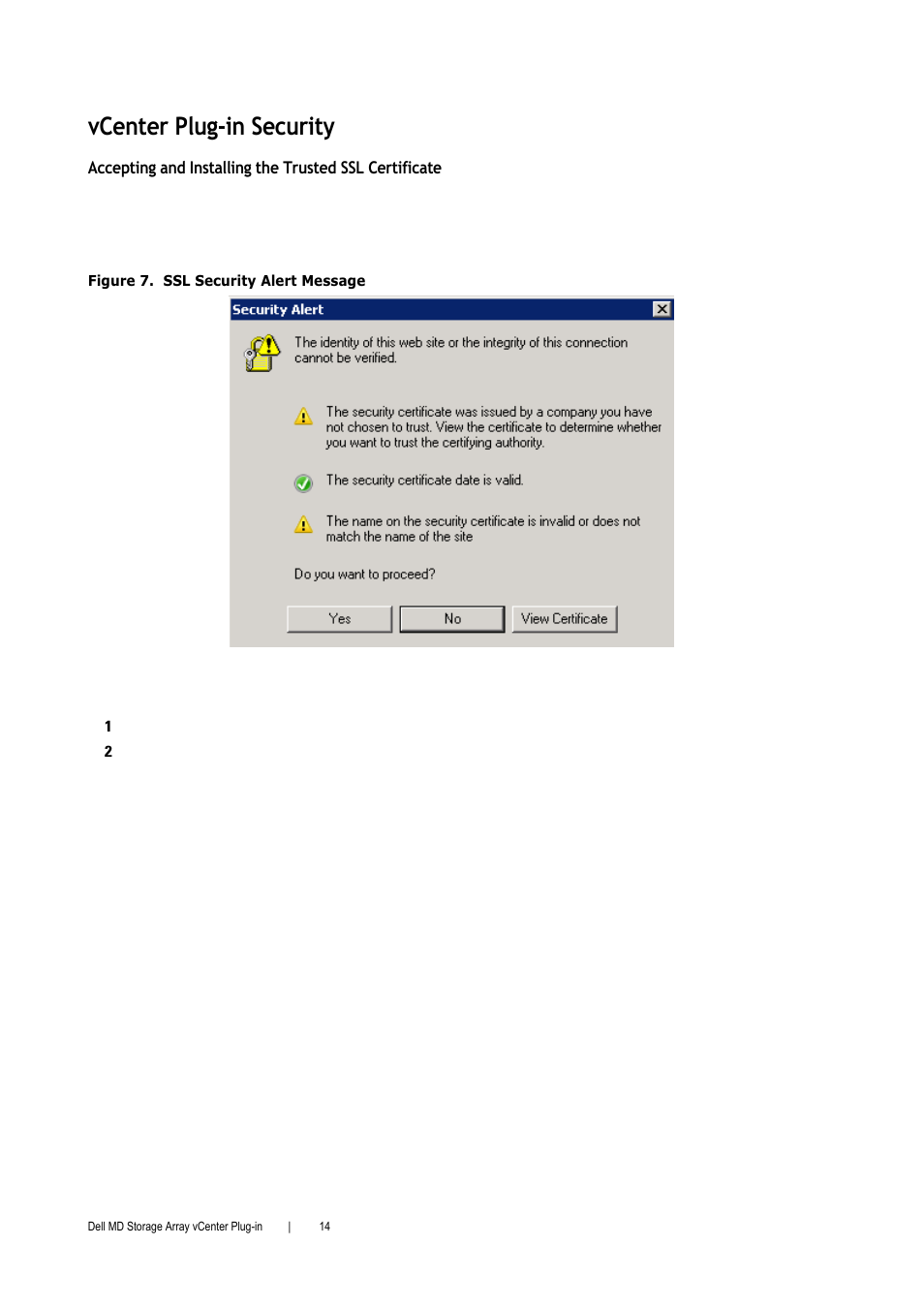 Vcenter plug-in security | Dell PowerVault MD3000 User Manual | Page 14 / 52