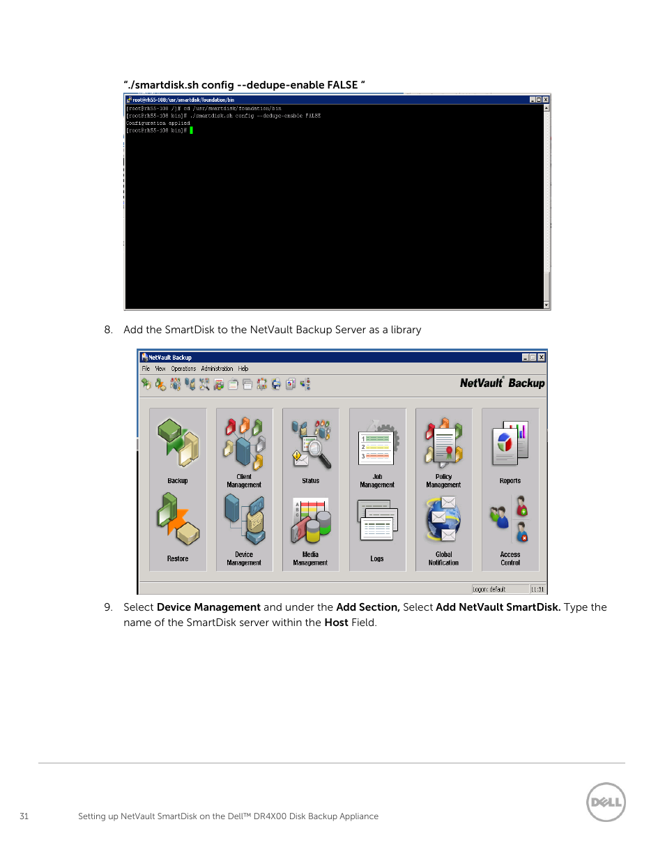 Dell PowerVault DR2000v User Manual | Page 31 / 37