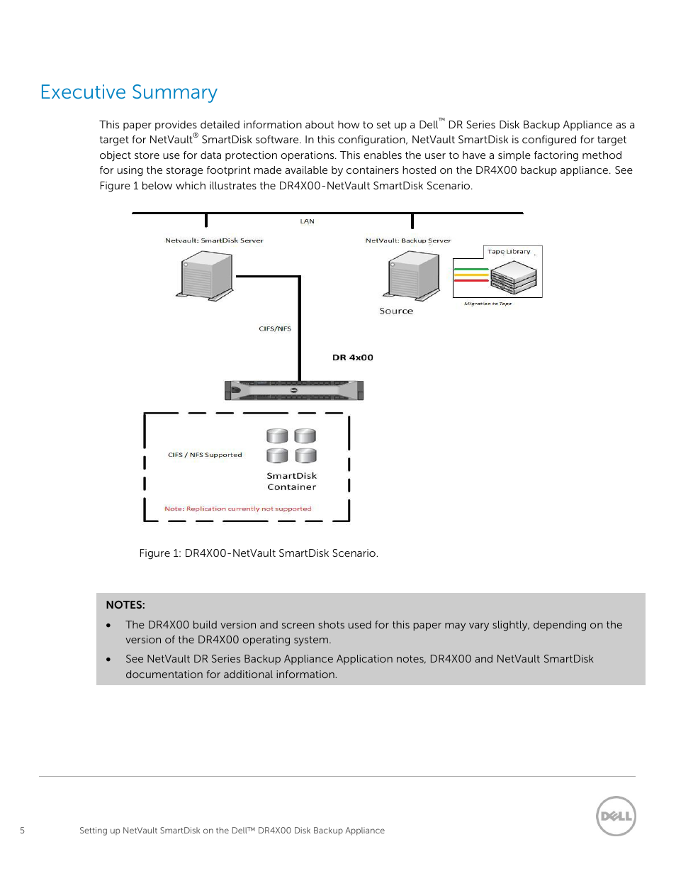 Executive summary | Dell PowerVault DR2000v User Manual | Page 5 / 37