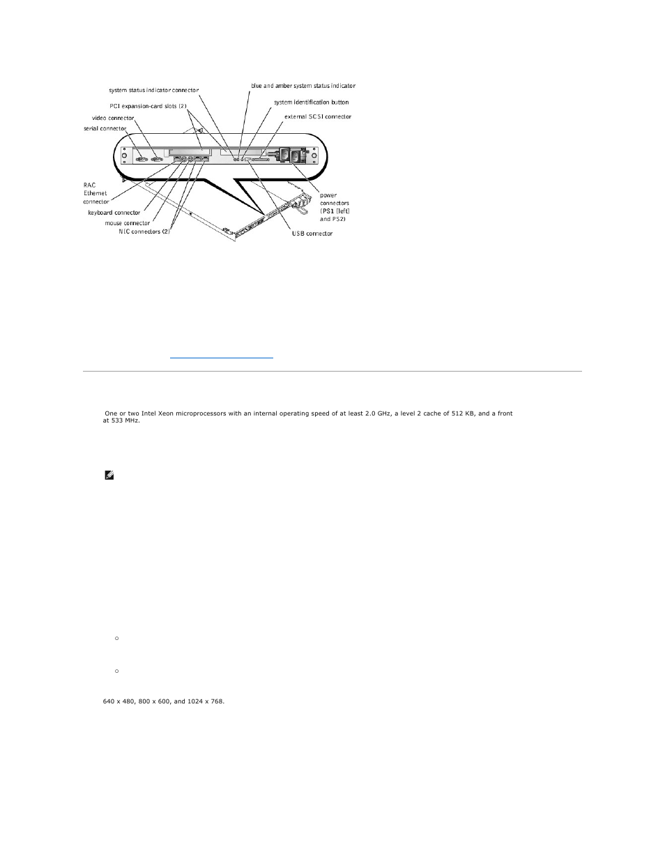 System features, Connecting external devices | Dell PowerEdge 1750 User Manual | Page 10 / 33