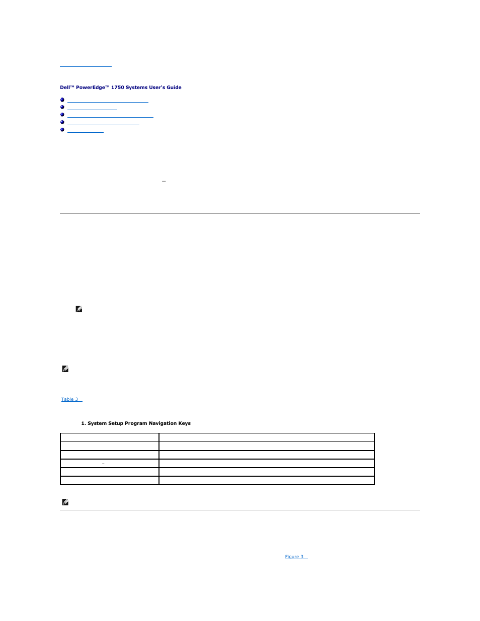 Using the system setup program, Entering the system setup program, System setup options | Responding to error messages, Main screen | Dell PowerEdge 1750 User Manual | Page 15 / 33