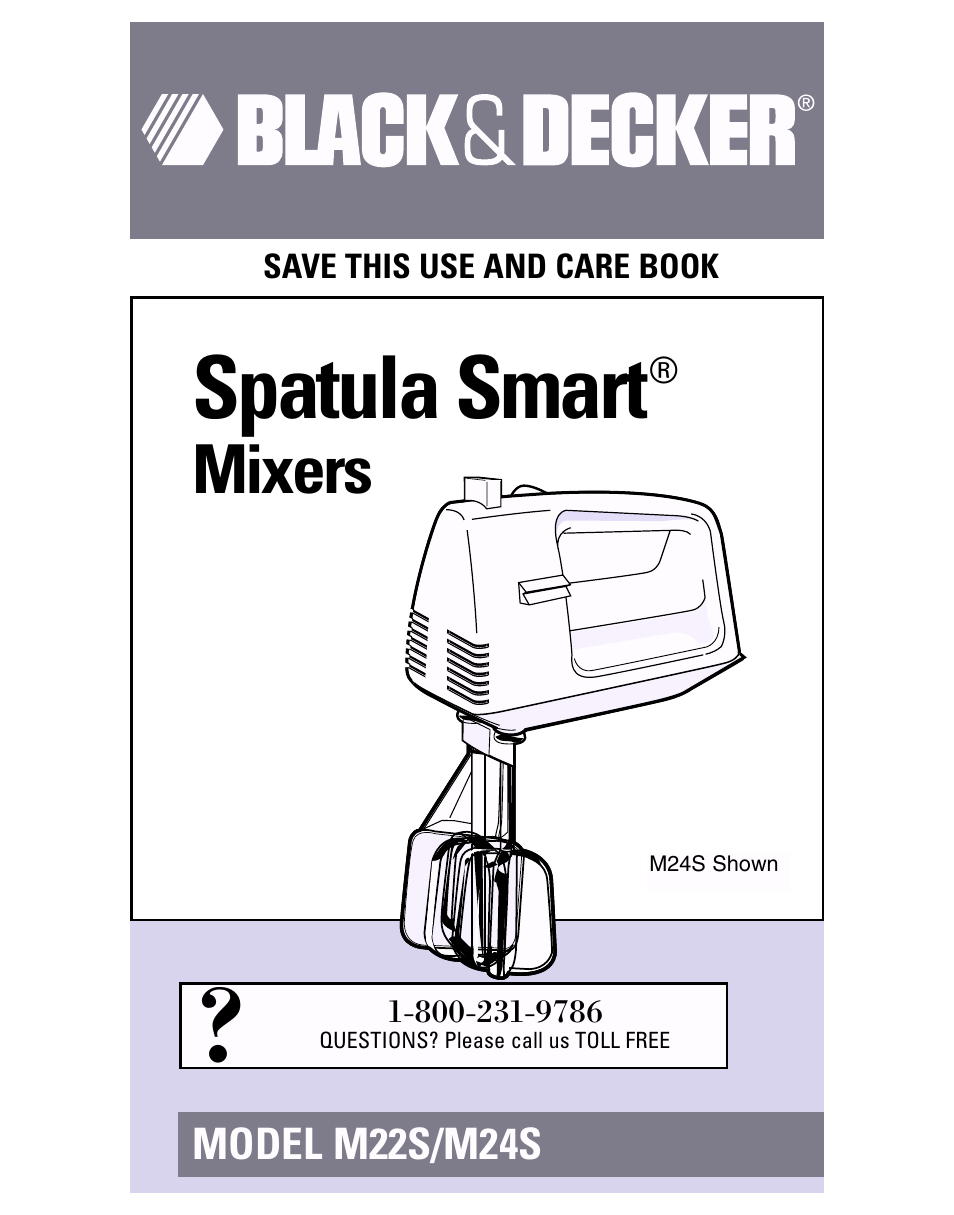 Black & Decker M22S User Manual | 16 pages