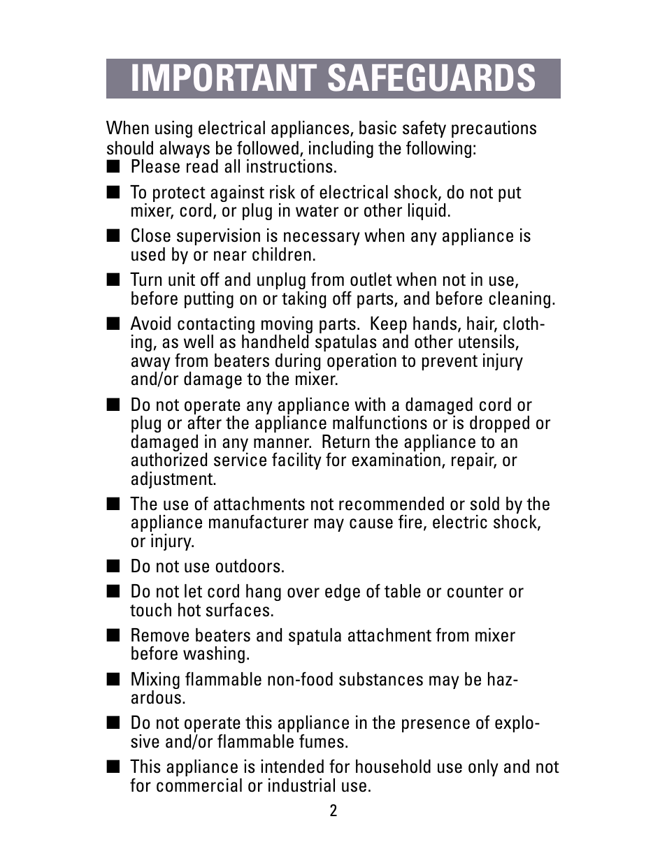 Safegaurds, Important safeguards | Black & Decker M22S User Manual | Page 2 / 16