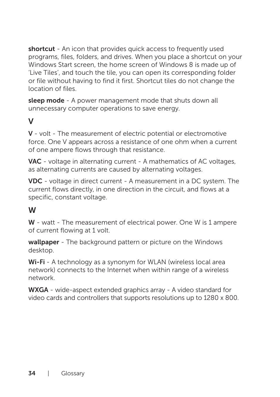 Dell Venue 8 Pro User Manual | Page 34 / 36