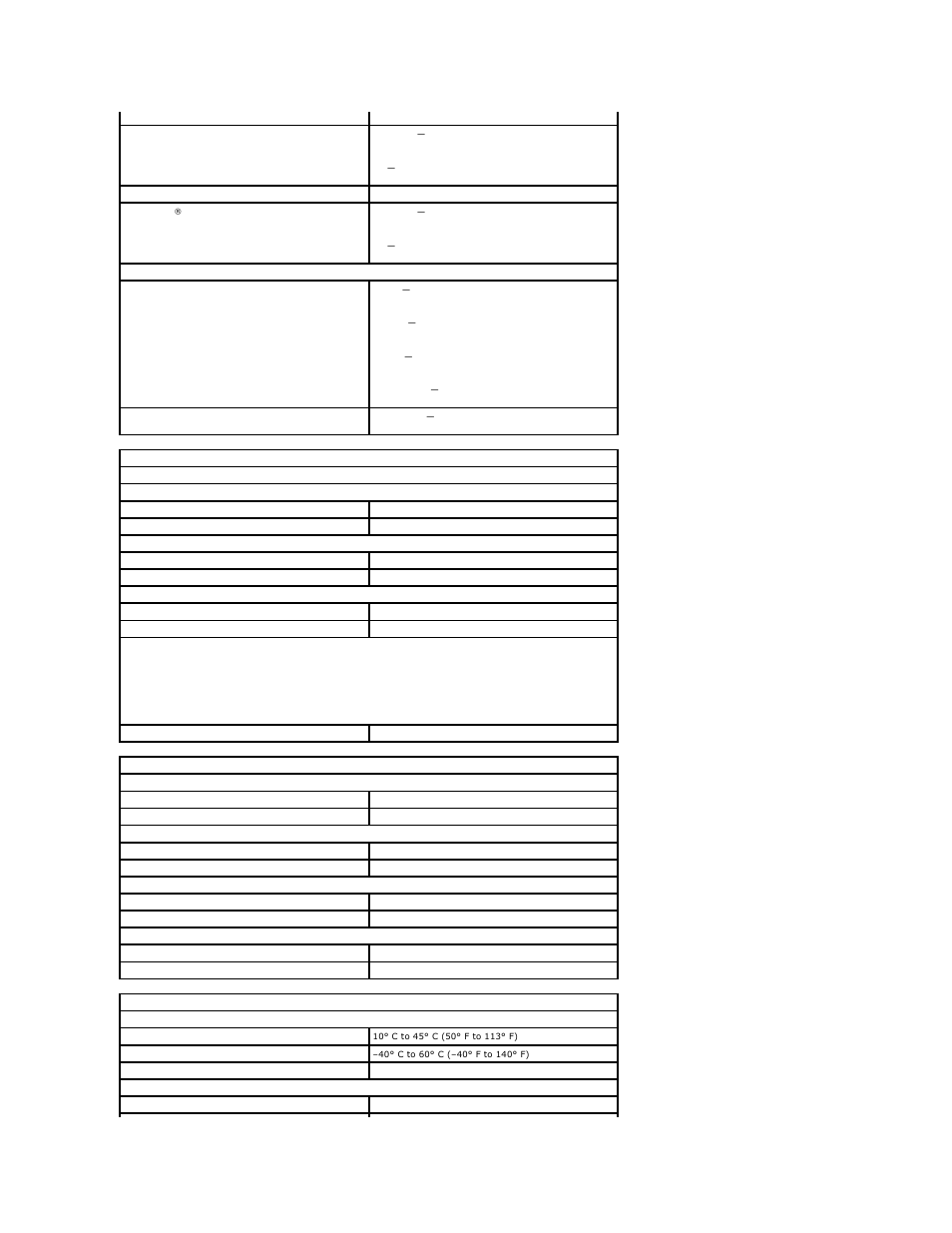 Power, Physical, Environmental | Dell OptiPlex XE (Early 2010) User Manual | Page 19 / 42