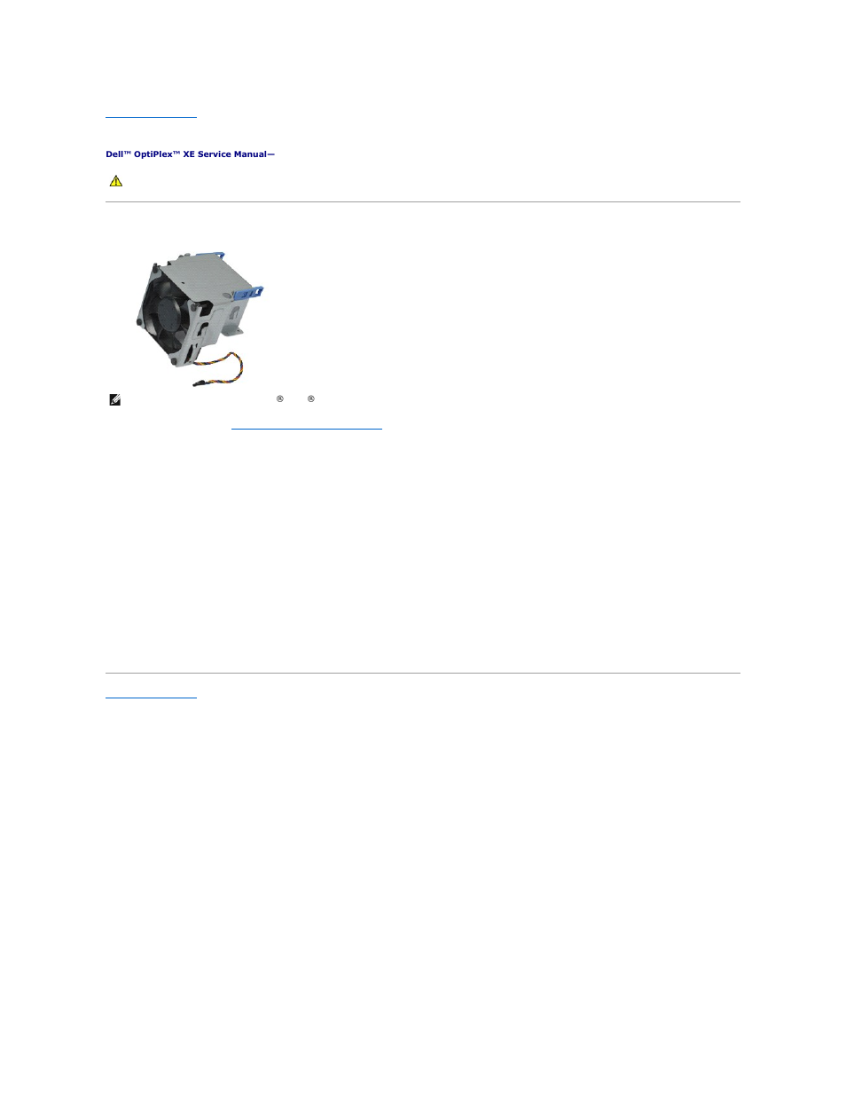 Heat-sink fan, Removing the heat-sink fan, Replacing the heat-sink fan | Dell OptiPlex XE (Early 2010) User Manual | Page 26 / 42
