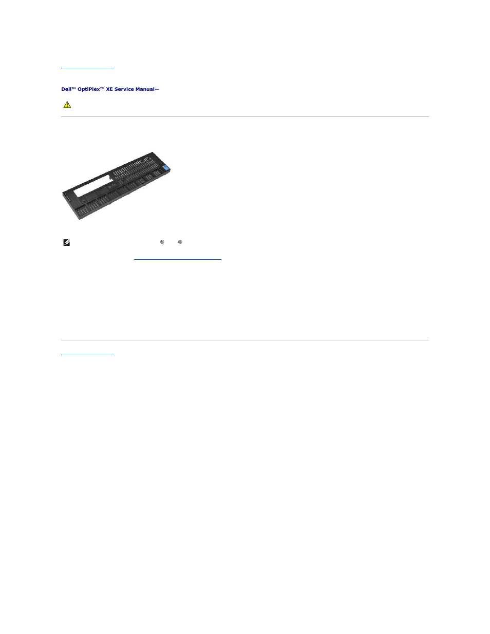 Front panel, Removing the front panel, Replacing the front panel | Dell OptiPlex XE (Early 2010) User Manual | Page 28 / 42