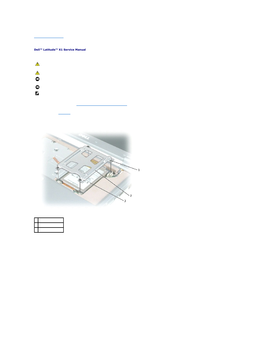 Hard drive | Dell Latitude X1 User Manual | Page 18 / 38