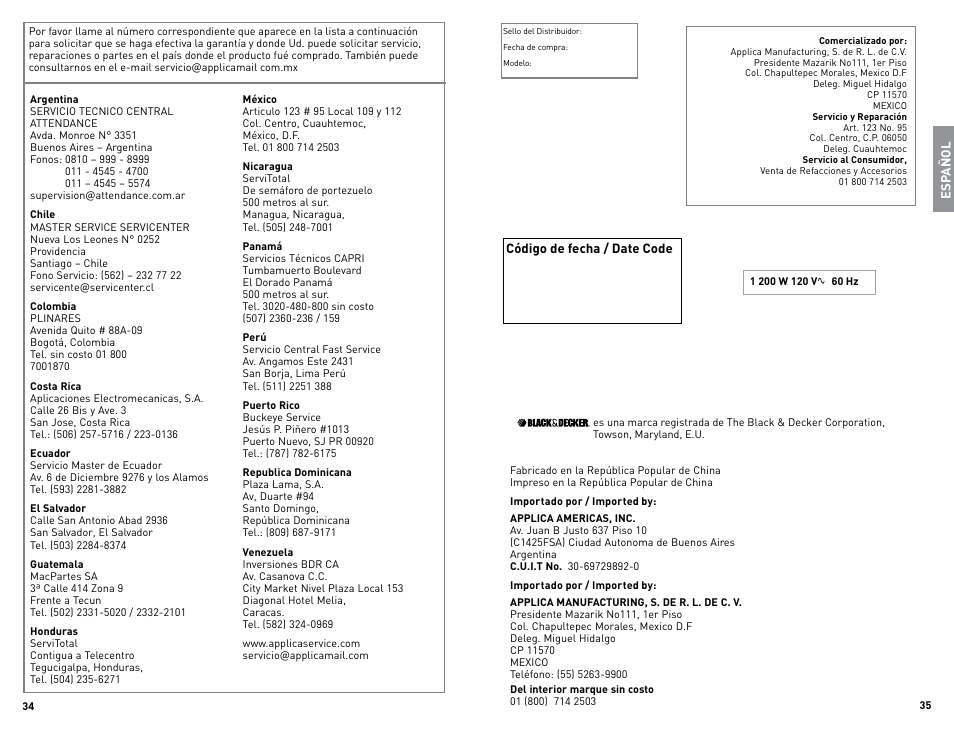 Black & Decker TRO490W User Manual | Page 18 / 19