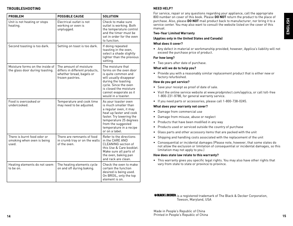Black & Decker TRO490W User Manual | Page 8 / 19