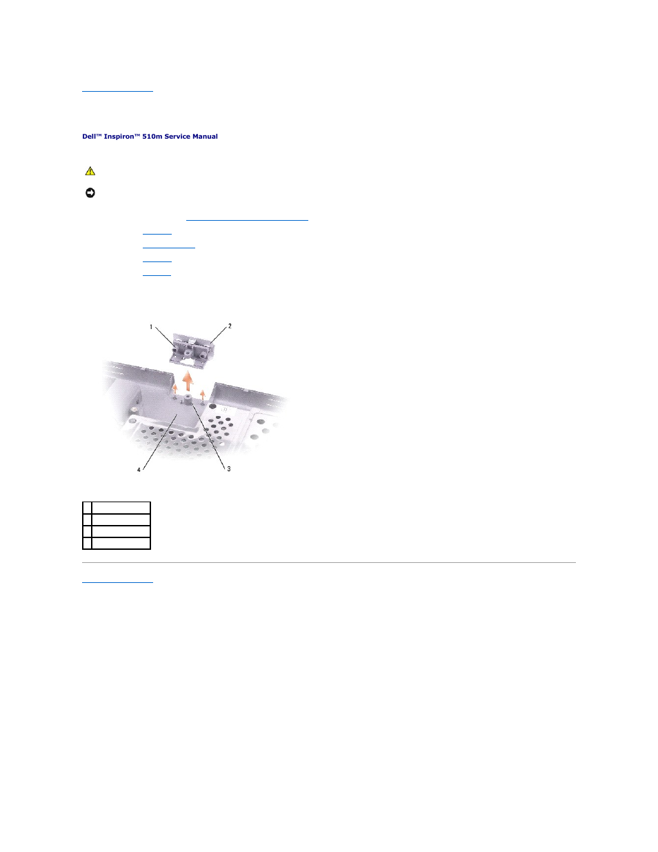 Base latch | Dell Inspiron 510m User Manual | Page 26 / 48