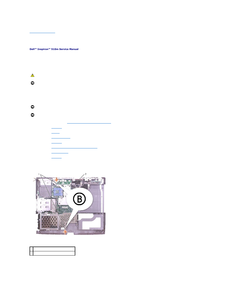 System board, Removing the system board | Dell Inspiron 510m User Manual | Page 38 / 48