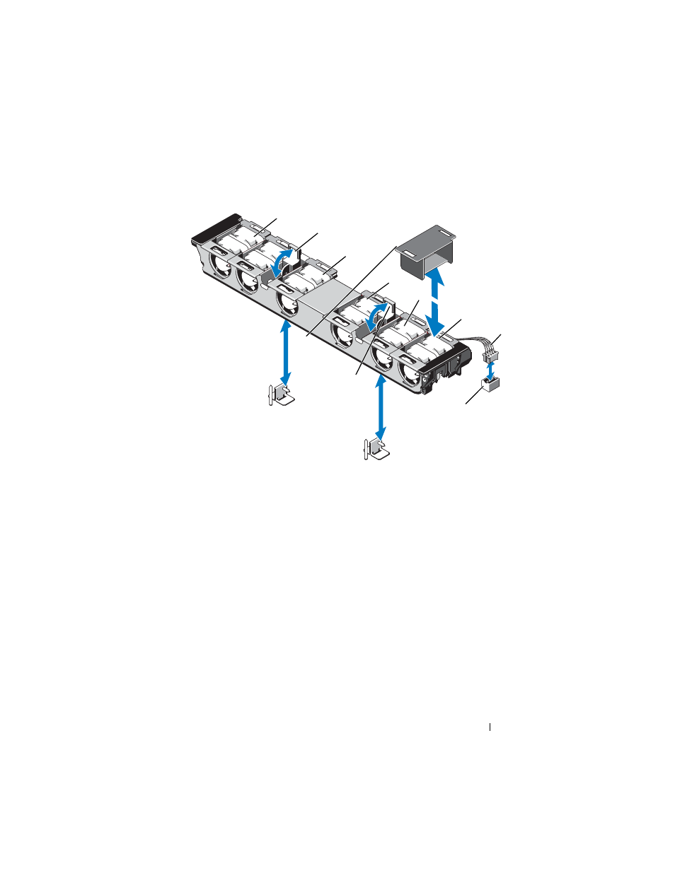 Replacing the fan assembly, E "replacing the fan assembly | Dell POWEREDGE R610 User Manual | Page 107 / 184