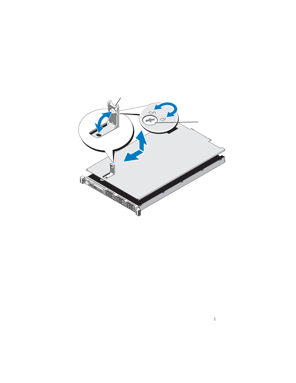 Closing the system, 1 lift up the latch on the cover, See figure 3-3 | Figure 3-3 | Dell POWEREDGE R610 User Manual | Page 81 / 184