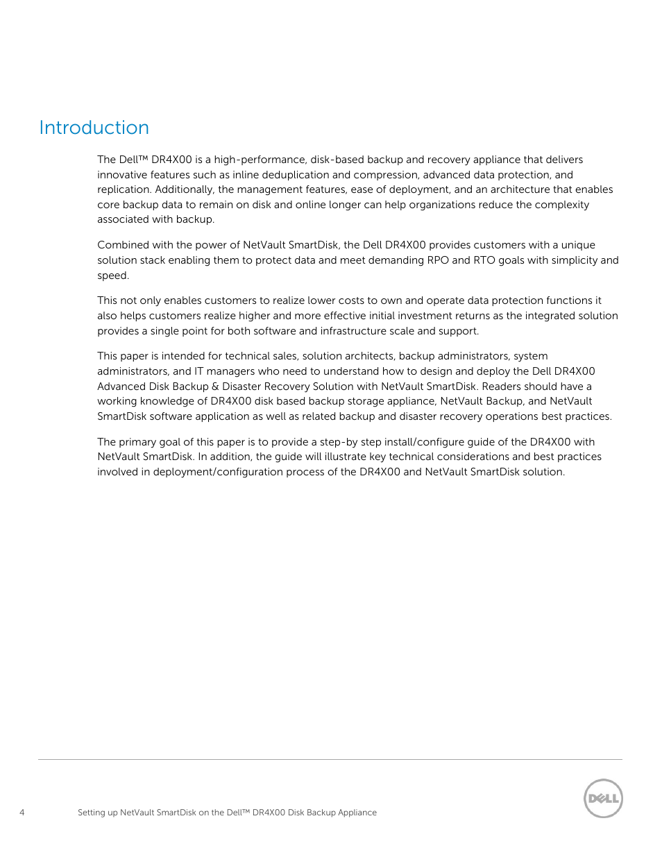 Introduction | Dell DR4000 User Manual | Page 4 / 37