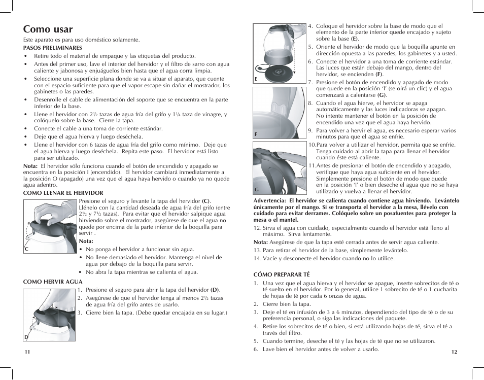 Como usar | Black & Decker JKC660BC User Manual | Page 7 / 15