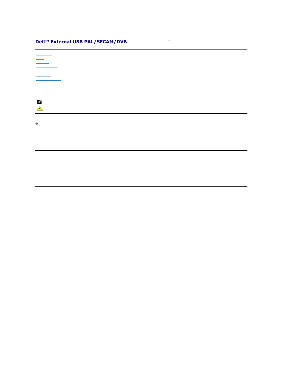 Dell TV Tuner RDVBT User Manual | 12 pages