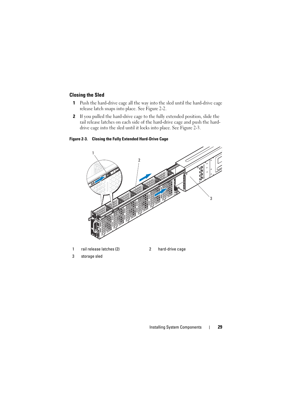 Closing the sled | Dell PowerEdge C8000 User Manual | Page 29 / 82