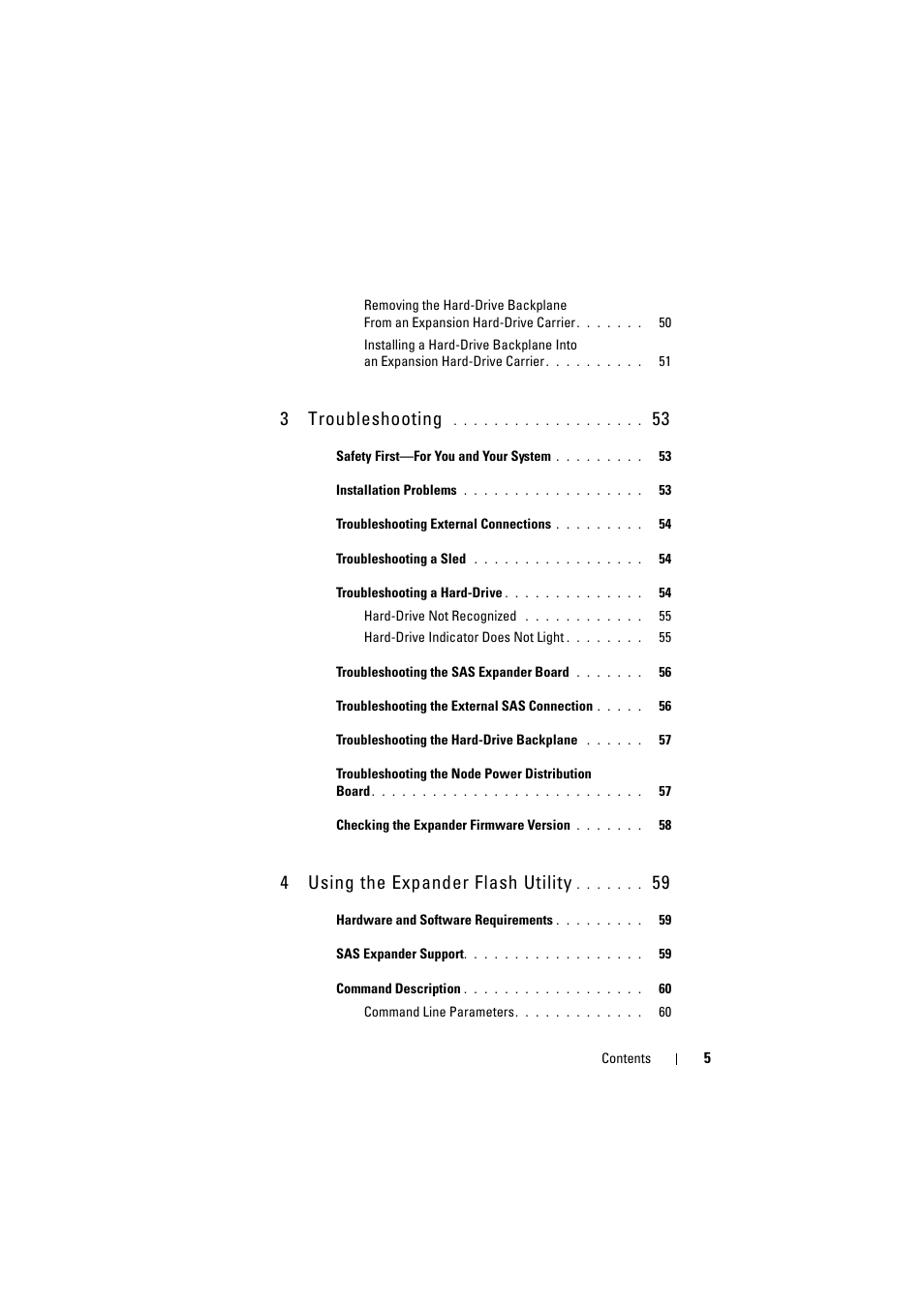 3 troubleshooting, 4 using the expander flash utility | Dell PowerEdge C8000 User Manual | Page 5 / 82