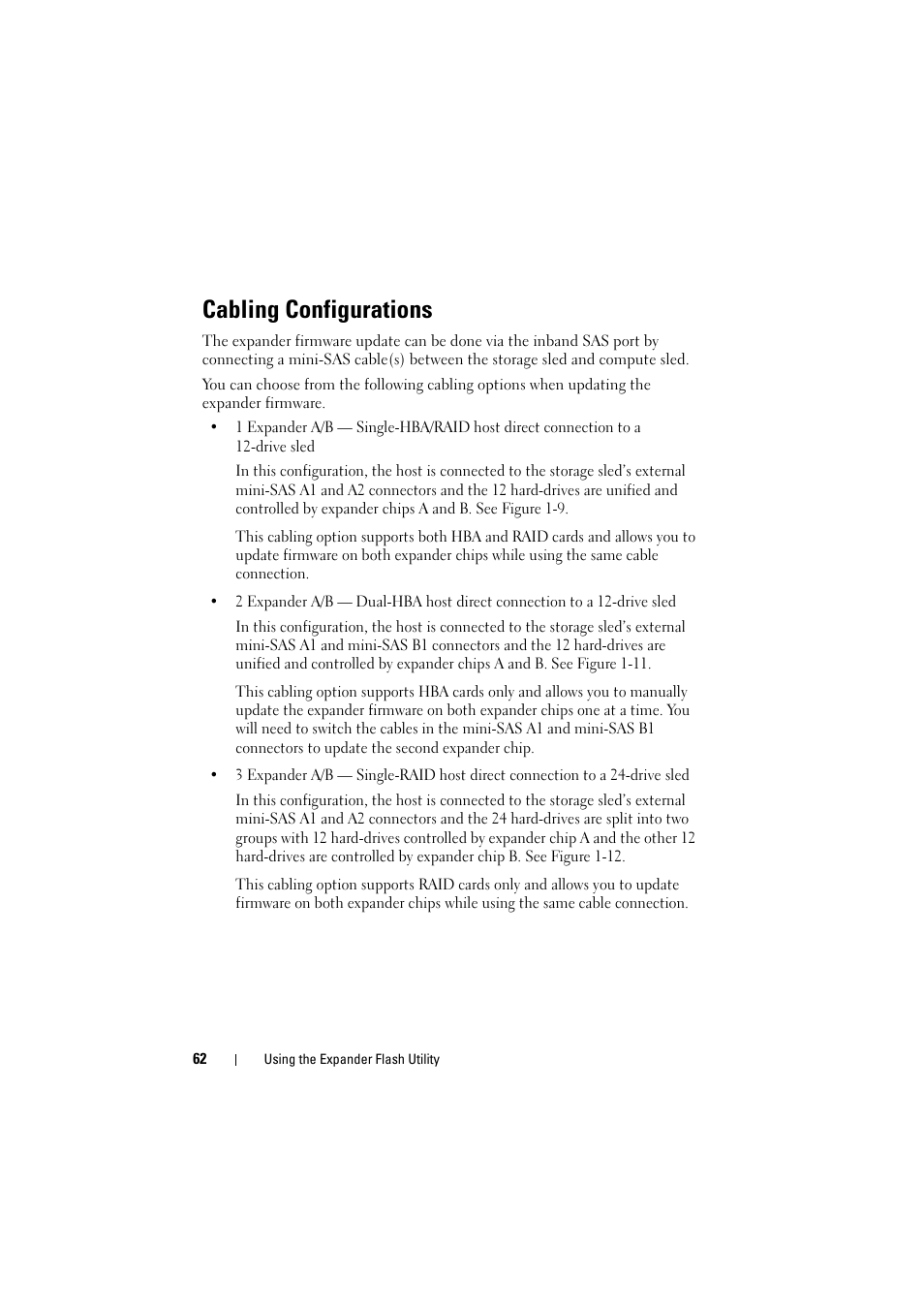 Cabling configurations | Dell PowerEdge C8000 User Manual | Page 62 / 82