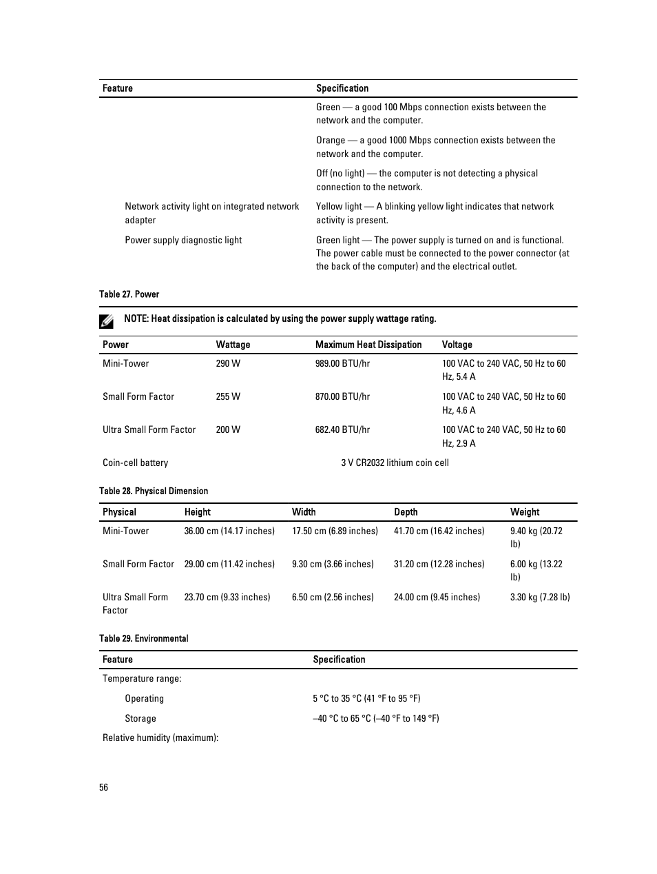 Dell OptiPlex 9020 (Mid 2013) User Manual | Page 56 / 59