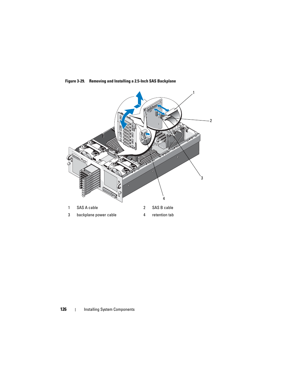 Backplane. see figure 3-29 | Dell PowerEdge R905 User Manual | Page 126 / 202
