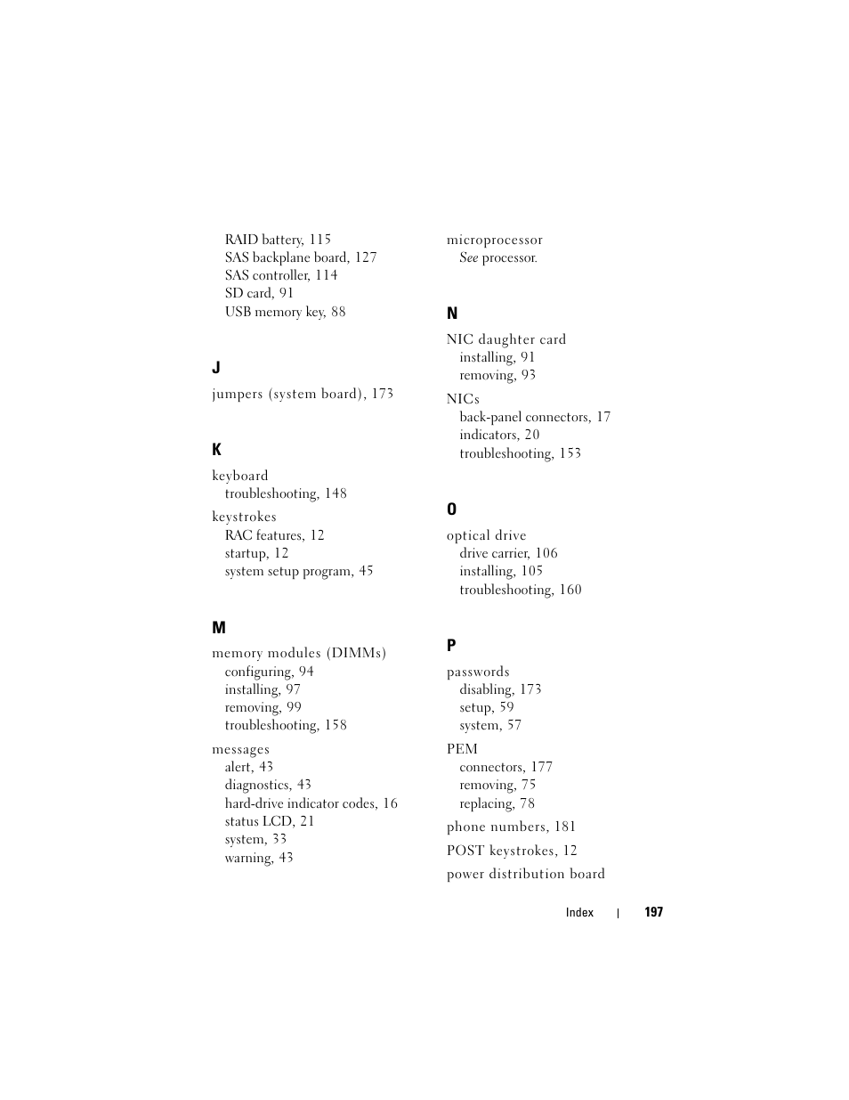 Dell PowerEdge R905 User Manual | Page 197 / 202