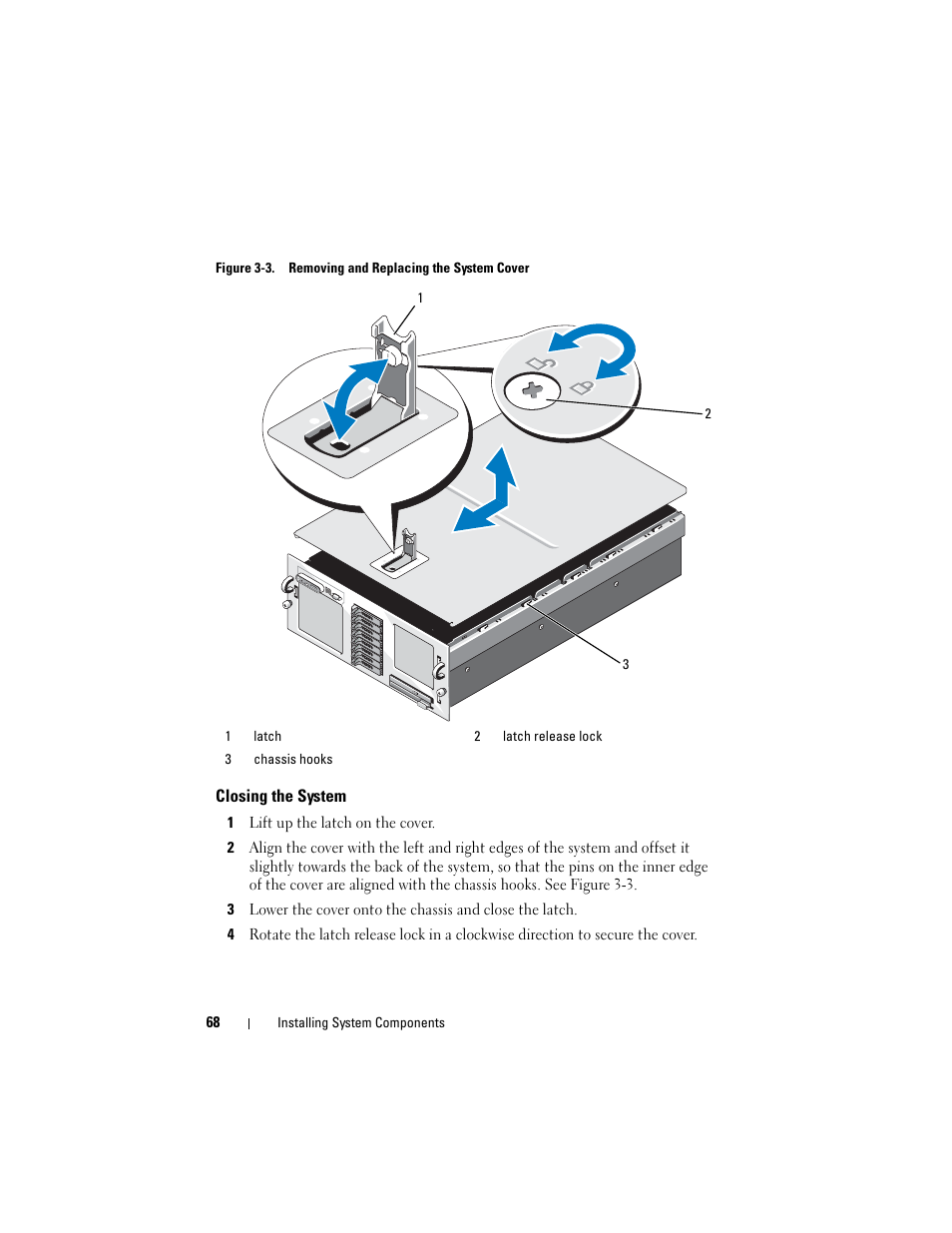 Closing the system | Dell PowerEdge R905 User Manual | Page 68 / 202