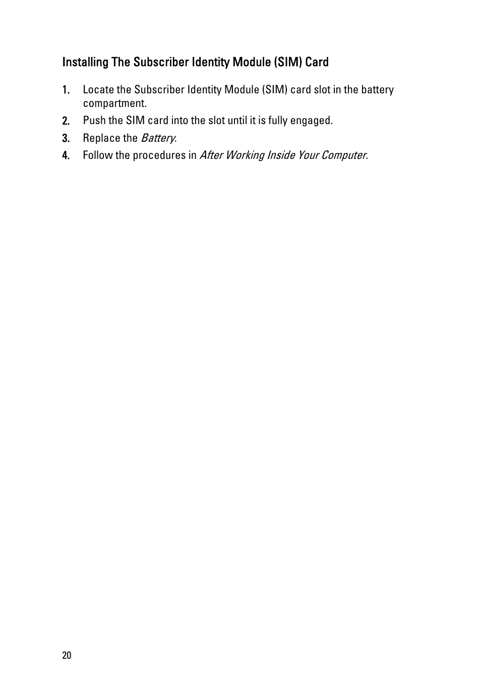 Dell Precision M4600 (Early 2011) User Manual | Page 20 / 142