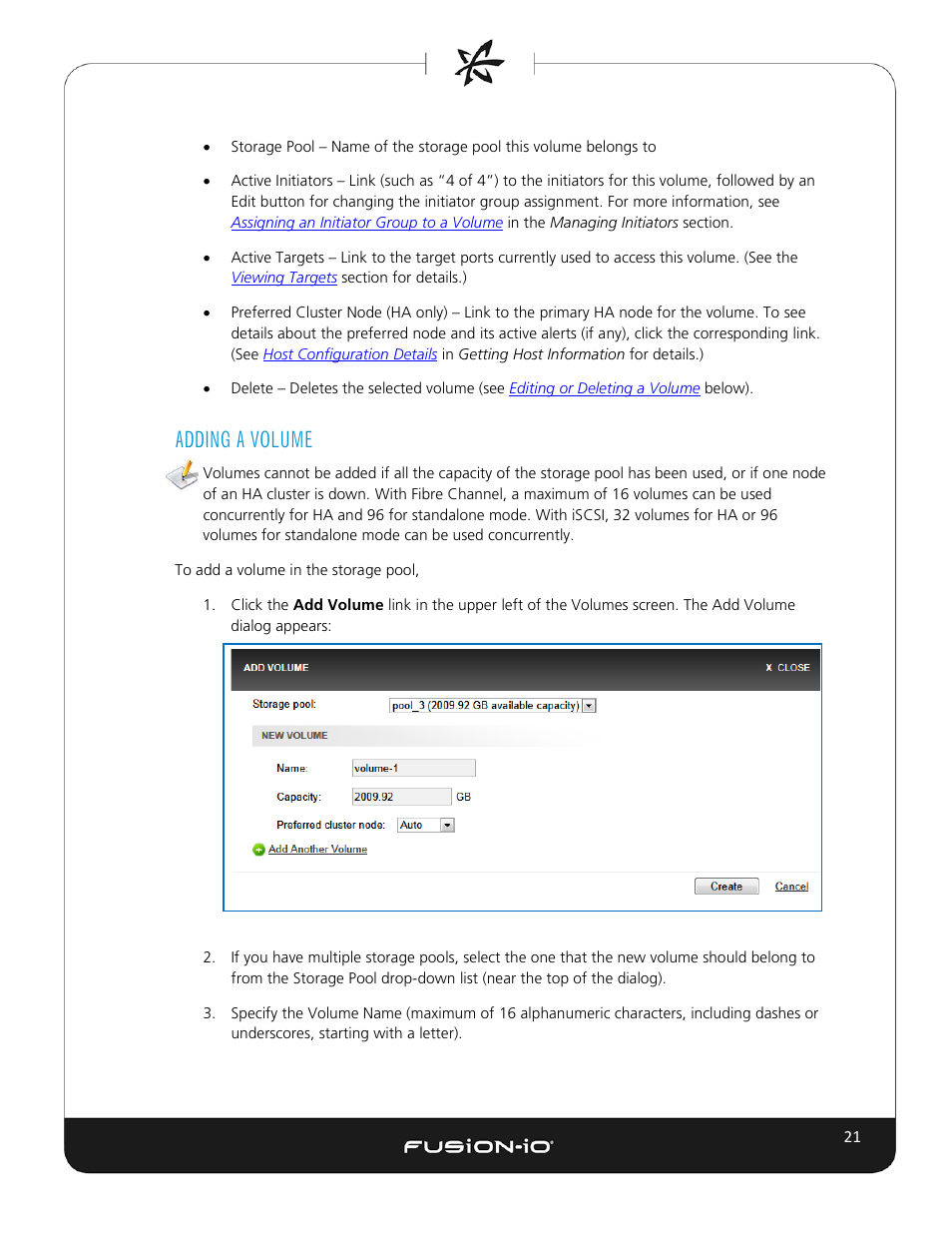 Adding a volume | Dell Acceleration Appliances for Databases User Manual | Page 27 / 102