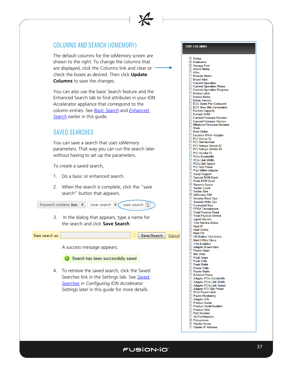Saved searches | Dell Acceleration Appliances for Databases User Manual | Page 43 / 102
