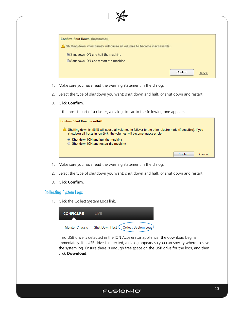 Collecting system logs | Dell Acceleration Appliances for Databases User Manual | Page 46 / 102