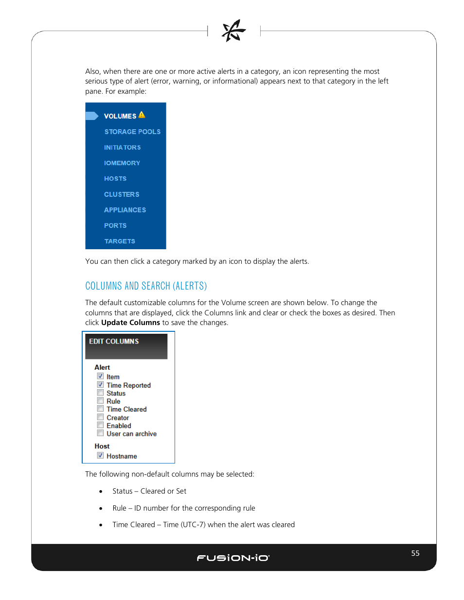 Columns and search (alerts) | Dell Acceleration Appliances for Databases User Manual | Page 61 / 102