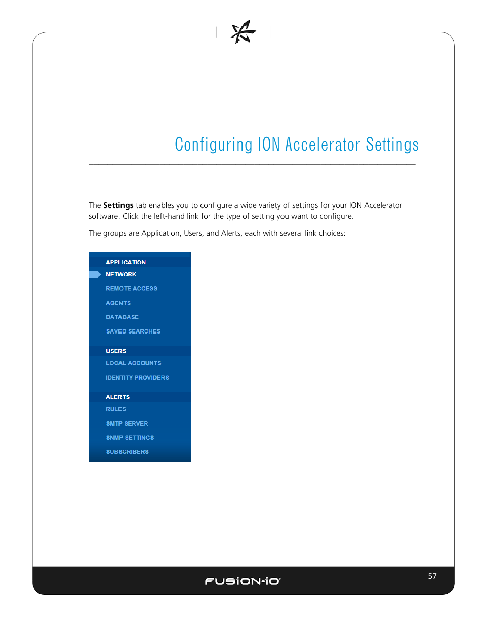 Configuring ion accelerator settings, Application | Dell Acceleration Appliances for Databases User Manual | Page 63 / 102