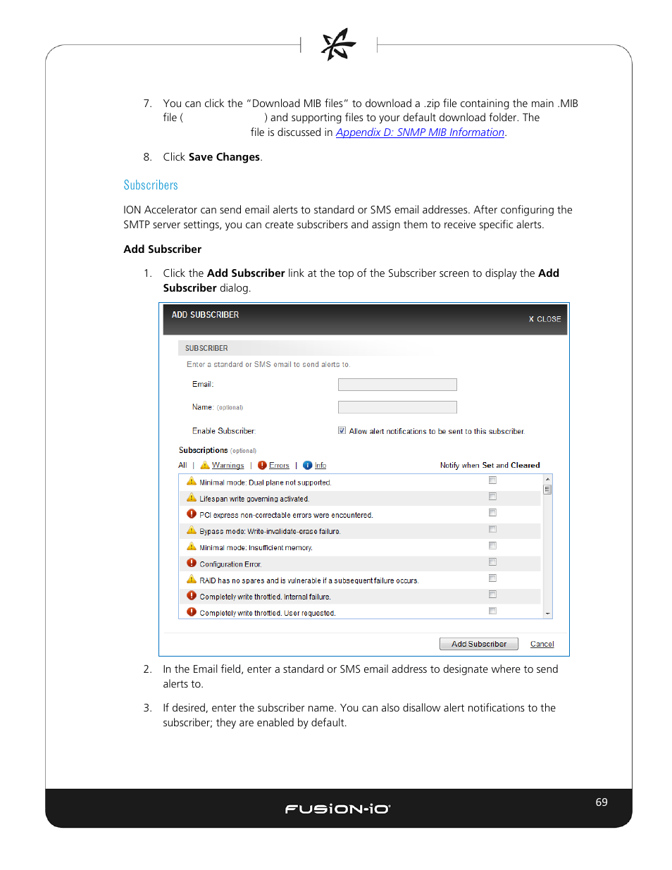 Subscribers | Dell Acceleration Appliances for Databases User Manual | Page 75 / 102
