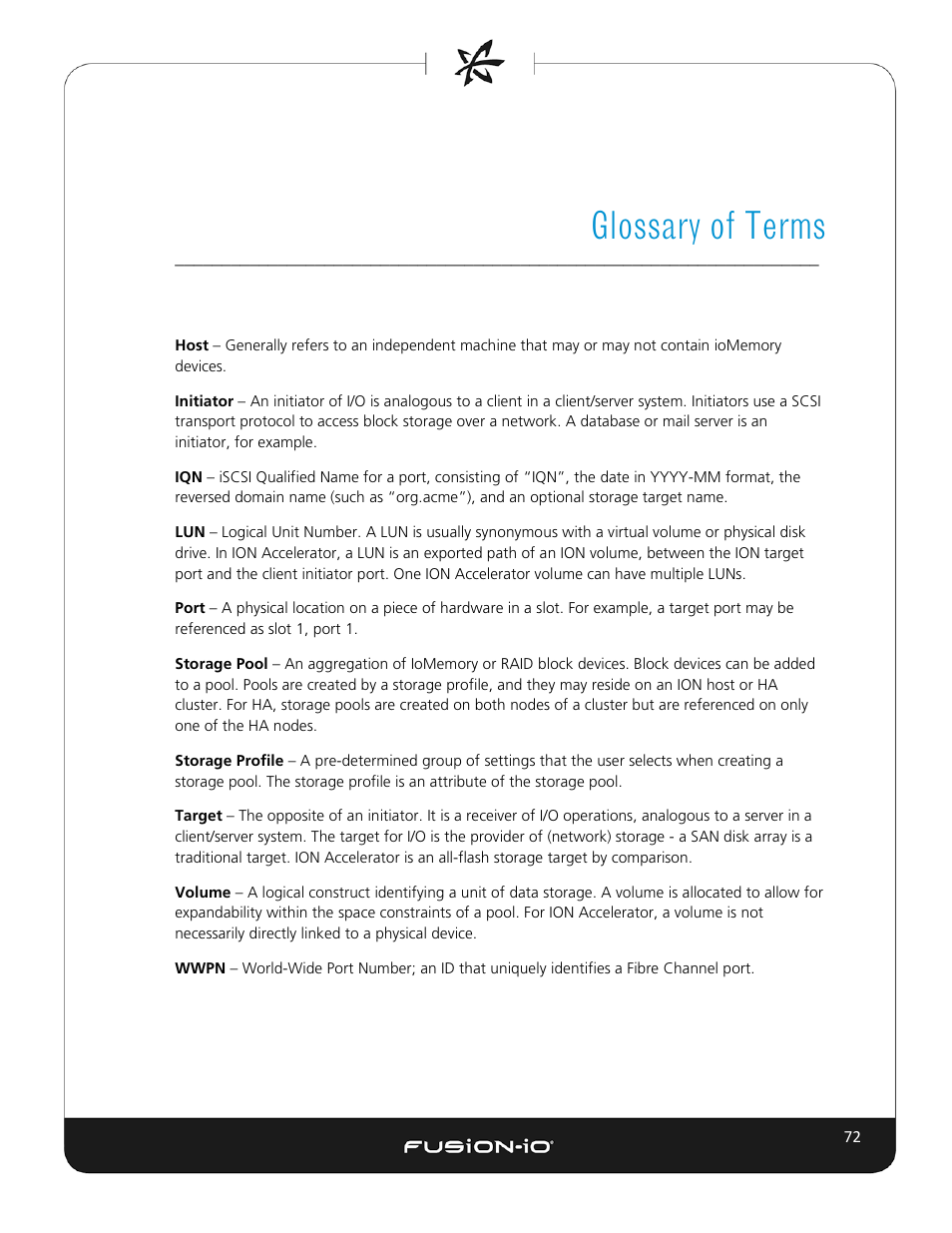Glossary of terms | Dell Acceleration Appliances for Databases User Manual | Page 78 / 102
