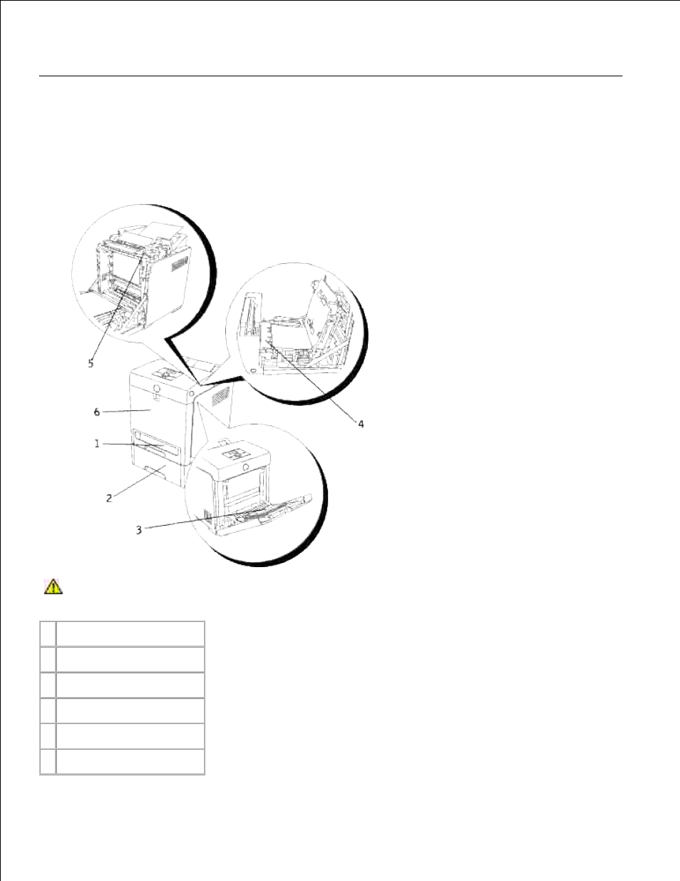 Identifying the location of paper jams | Dell 3110cn Color Laser Printer User Manual | Page 212 / 451