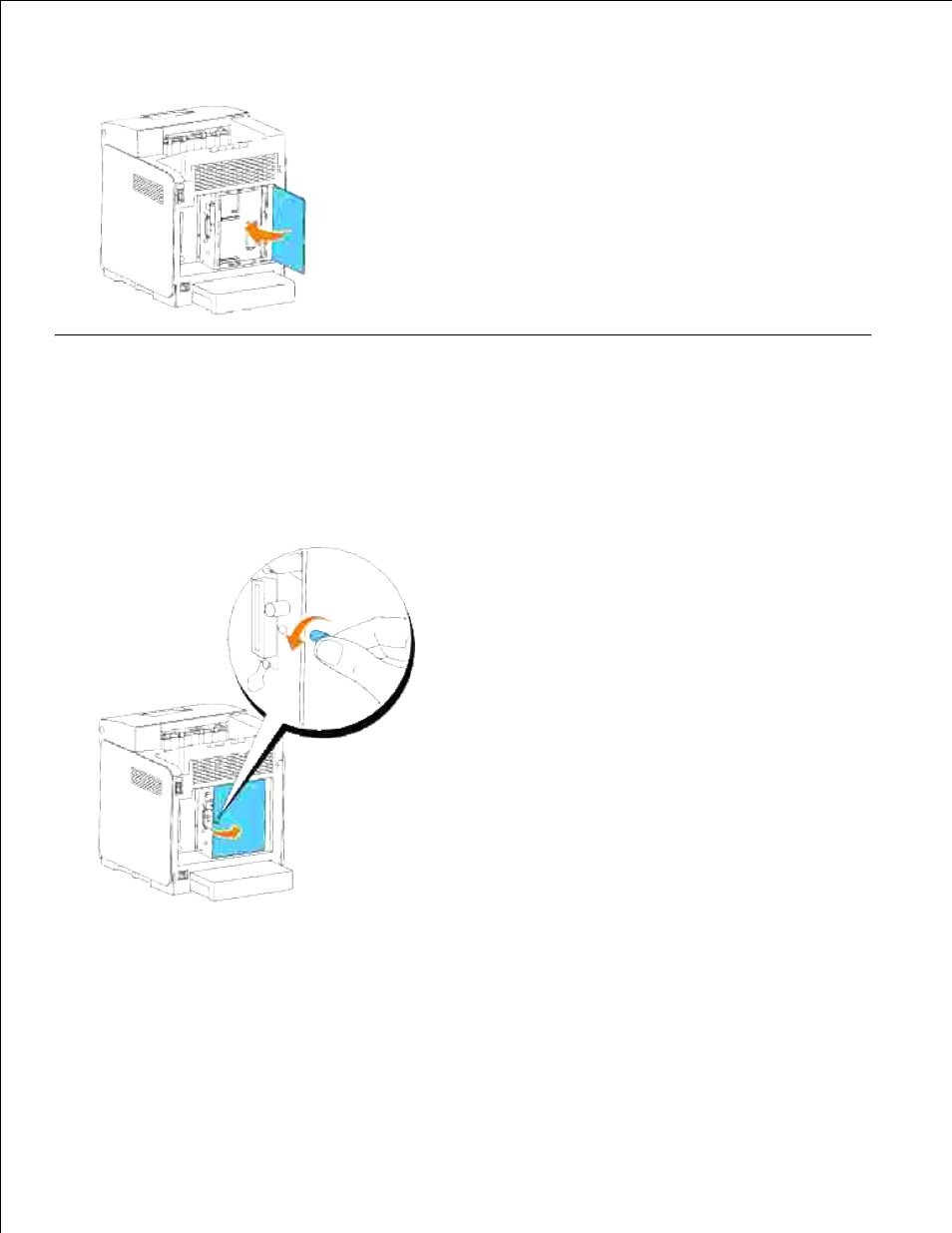 Removing the wireless printer adapter | Dell 3110cn Color Laser Printer User Manual | Page 333 / 451