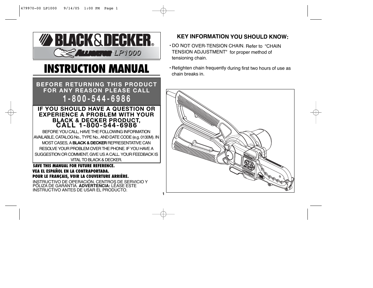 Black & Decker Alligator 479970-00 User Manual | 40 pages