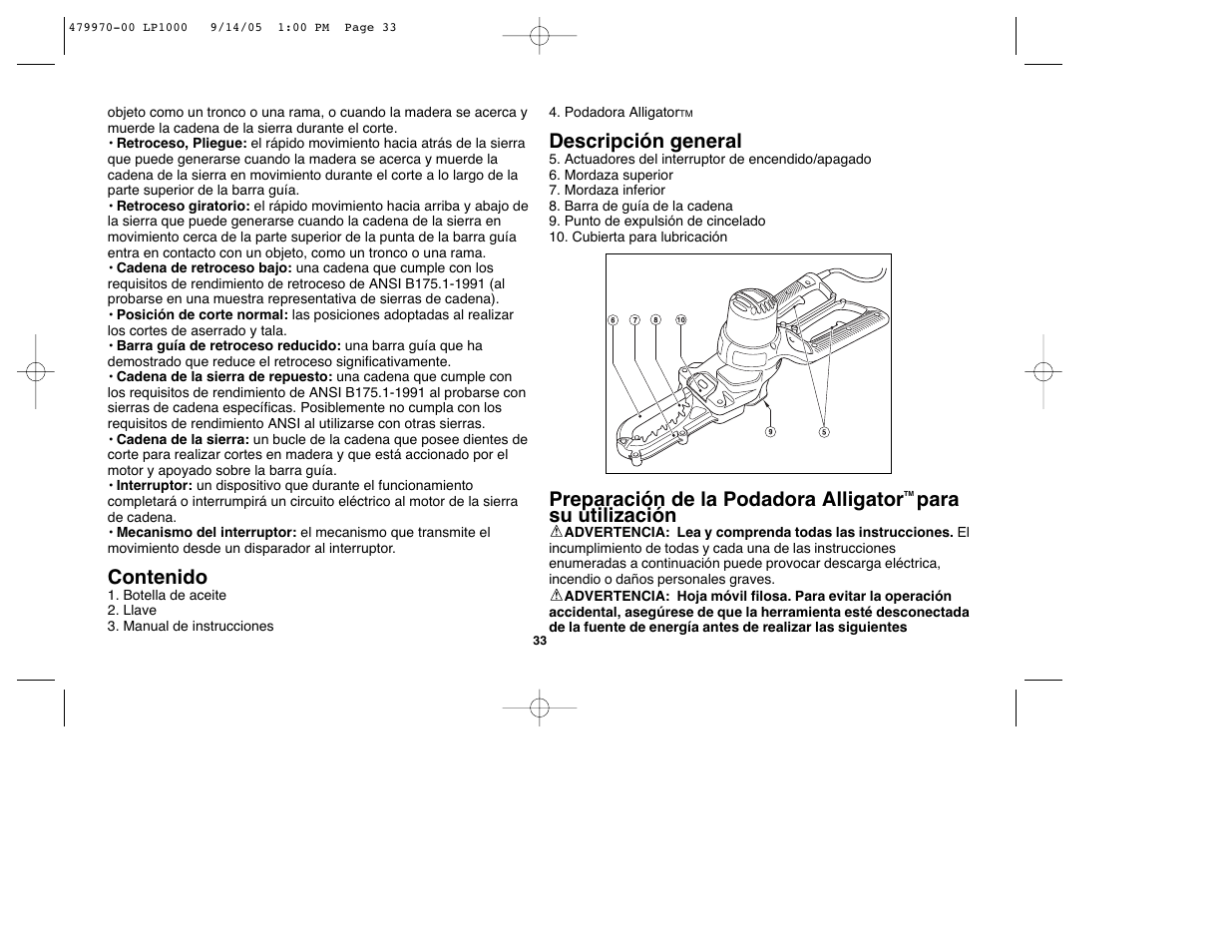 Black & Decker Alligator 479970-00 User Manual | Page 33 / 40