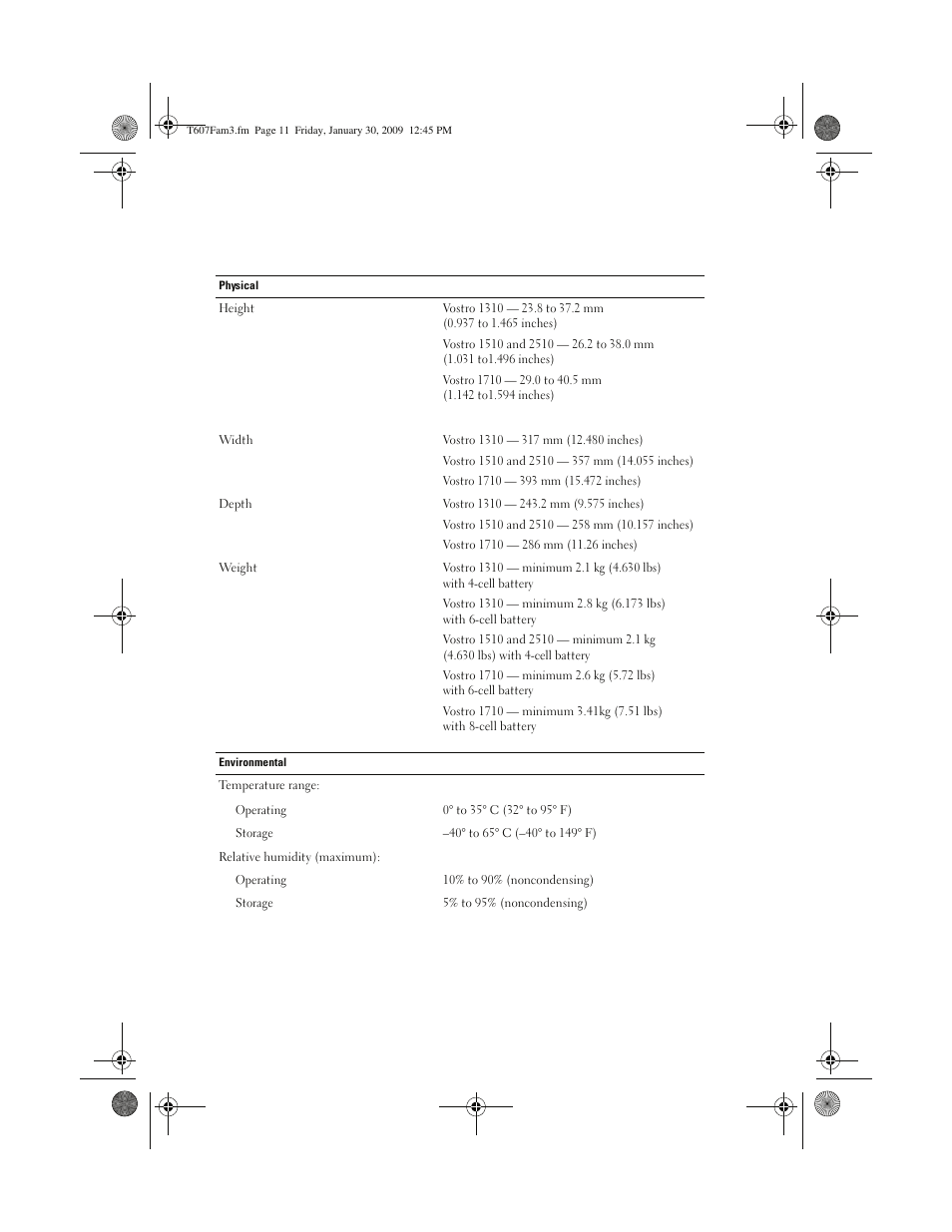 Dell Vostro 1710 (Early 2008) User Manual | Page 11 / 12