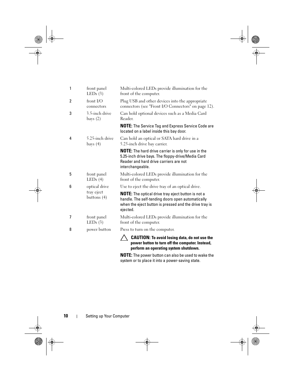 Dell XPS 730x H2C (Early 2009) User Manual | Page 10 / 76