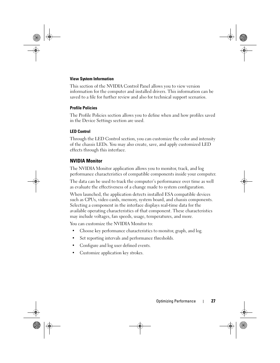 Nvidia monitor | Dell XPS 730x H2C (Early 2009) User Manual | Page 27 / 76