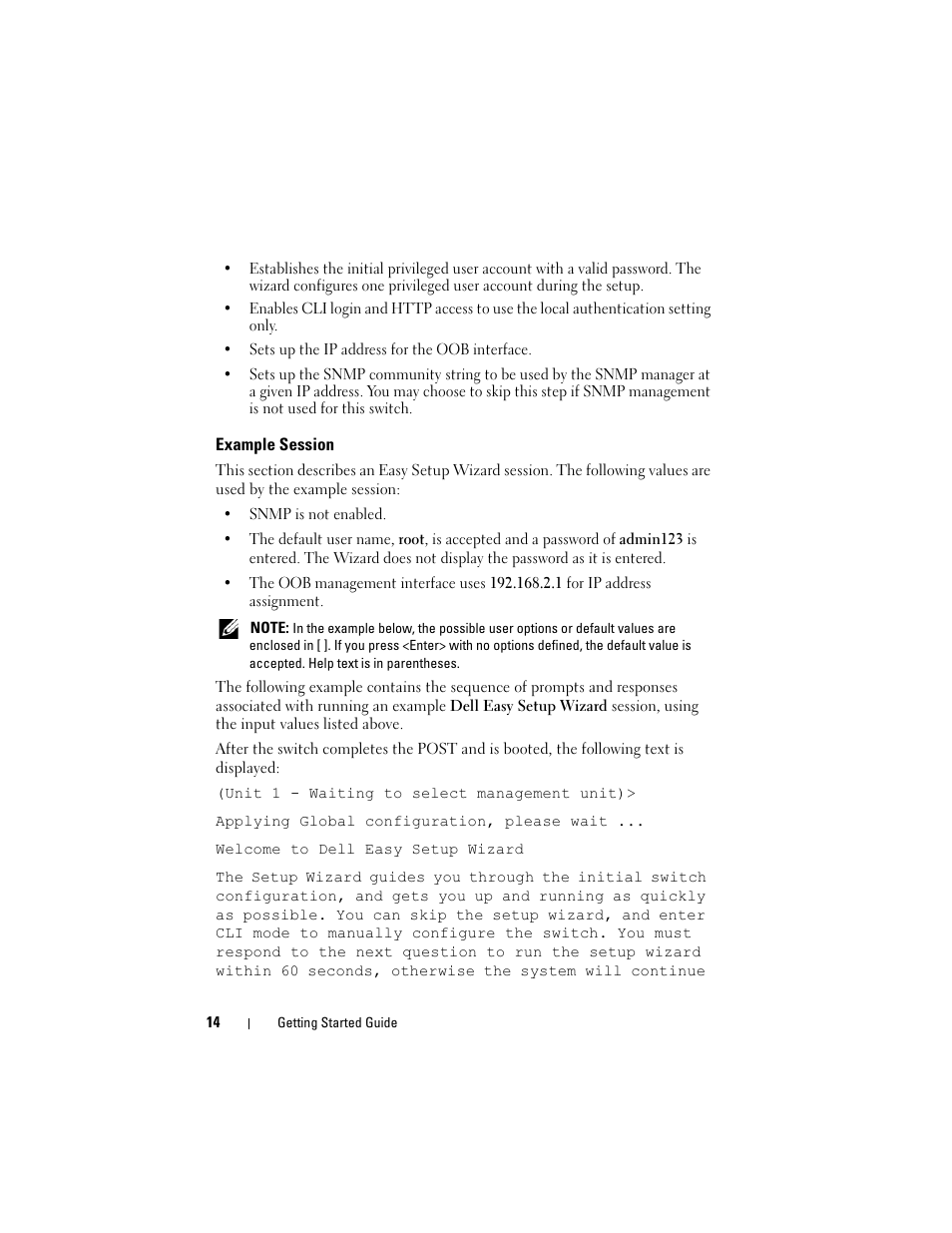 Example session | Dell POWEREDGE M1000E User Manual | Page 16 / 222
